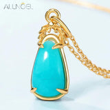 Amazonite Water Drop Pendant Necklace for Women