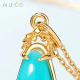 Amazonite Water Drop Pendant Necklace for Women