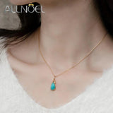 Amazonite Water Drop Pendant Necklace for Women