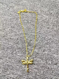 UNOde50 925 14K Dragonfly Necklace Jewelry