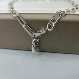 925 Silver Lock Link Chain Necklace