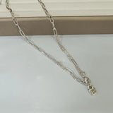 925 Silver Lock Link Chain Necklace