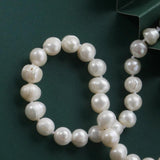 Freshwater Pearl Choker Necklace with Brass Plated Clasp