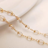 14K Gold-Filled 4MM Zircon Beads Necklace Chains DIY