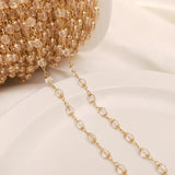 14K Gold-Filled 4MM Zircon Beads Necklace Chains DIY