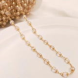 14K Gold-Filled 4MM Zircon Beads Necklace Chains DIY