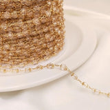 14K Gold-Filled 4MM Zircon Beads Necklace Chains DIY