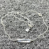 Electroplated 925 Silver Nameplate Lucky Necklace