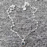 U Node 50 High Original Electroplated Silver Sapphire Pendant Necklace