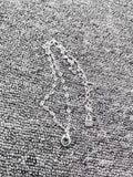U Node 50 High Original Electroplated Silver Sapphire Pendant Necklace