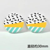 Geometric Print Acrylic Earrings DIY Material
