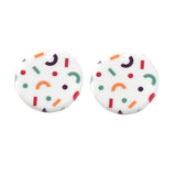 Geometric Print Acrylic Earrings DIY Material