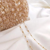 14K Gold Filled Crystal Beads Necklace Chain DIY Jewelry