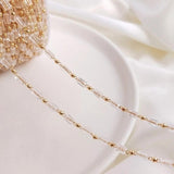14K Gold Filled Crystal Beads Necklace Chain DIY Jewelry