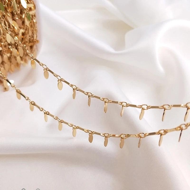 14K True Filled Leaf Water Drop Necklace Chain DIY Jewelry Making