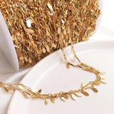 14K True Filled Leaf Water Drop Necklace Chain DIY Jewelry Making