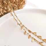 14K True Filled Leaf Water Drop Necklace Chain DIY Jewelry Making