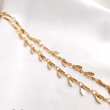 14K True Filled Leaf Water Drop Necklace Chain DIY Jewelry Making