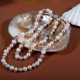 Mixed Colour Sweater Chain with Freshwater Pearls