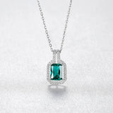 925 Silver Gemstone Pendant Necklace for Women Wedding