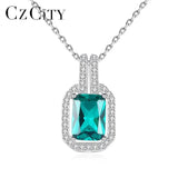 925 Silver Gemstone Pendant Necklace for Women Wedding