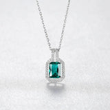 925 Silver Gemstone Pendant Necklace for Women Wedding