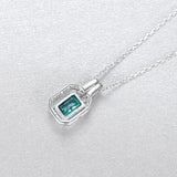 925 Silver Gemstone Pendant Necklace for Women Wedding