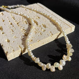 18KGF Freshwater Pearl Choker Necklace Baroque Pearl Wedding