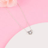 Radiant Heart & Floating Stone Pendant Silver 925 For Women & Men