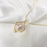 2Pcs Retention 14K True Filled 10MM Freshwater Pearl Necklaces