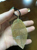 18K Leaf Necklace Winter Sweater Decoration Pendant Boutique Jewelry