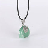 Green Jade Elephant Pendant Choker Necklace