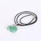 Green Jade Elephant Pendant Choker Necklace