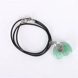 Green Jade Elephant Pendant Choker Necklace