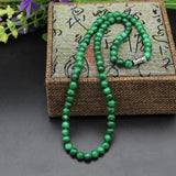 Green Round Gemstone Beads Strand 19.5 Inches