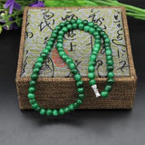 Green Round Gemstone Beads Strand 19.5 Inches