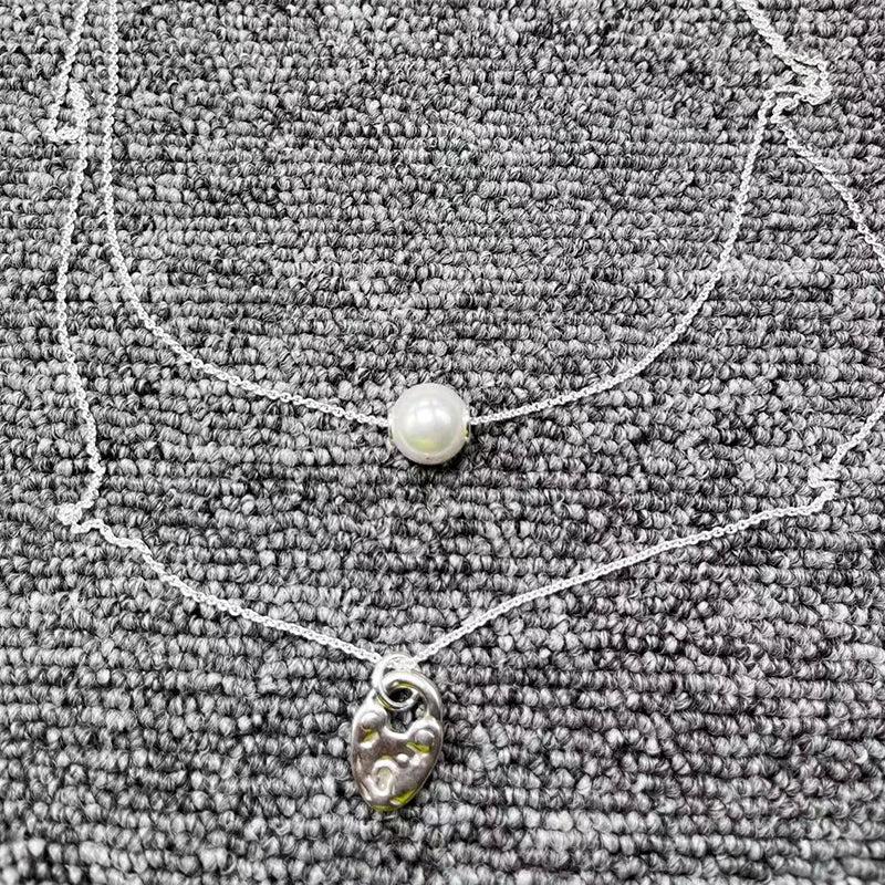 UNOde50 952 Silver Plated Pearl Pendant Jewelry