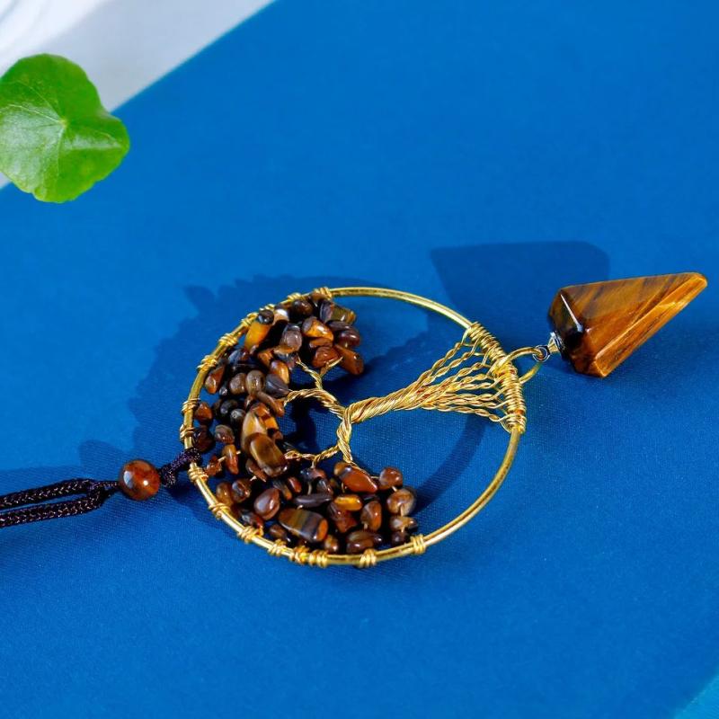 Koraba Tree of Life Pendant Necklace Wealth Gemstone Jewelry