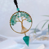 Koraba Tree of Life Pendant Necklace Wealth Gemstone Jewelry