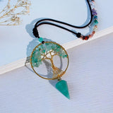 Koraba Tree of Life Pendant Necklace Wealth Gemstone Jewelry
