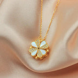 Fritillaria Four-Leaf Clover Necklace S925 Sterling Silver Clavicle Chain