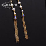 Custom Tassel Style Freshwater Pearl Necklace for Women