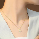 S925 Silver Pendant Necklace Hetian Jade Vintage Style High-quality Women