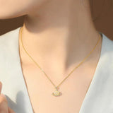 S925 Silver Pendant Necklace Hetian Jade Vintage Style High-quality Women