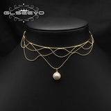 Freshwater Pearls Chain Tassel Necklace Romantic Vintage Jewelry Gift