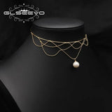 Freshwater Pearls Chain Tassel Necklace Romantic Vintage Jewelry Gift
