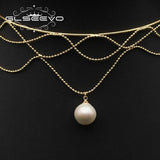 Freshwater Pearls Chain Tassel Necklace Romantic Vintage Jewelry Gift