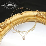 Freshwater Pearls Chain Tassel Necklace Romantic Vintage Jewelry Gift