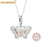 Butterfly Necklace 925 Sterling Silver Mother Son Daughter Auntie Niece Sister