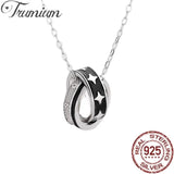 Victory Star 925 Silver Ring Necklace for Men
